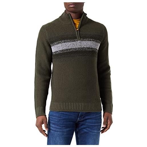 JACK & JONES jcofriday-maglia a mezza zip felpa, notte foresta, l uomo