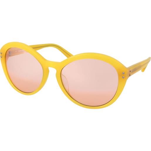 Calvin Klein ck18506s 870 | occhiali da sole graduati o non graduati | prova online | plastica | ovali / ellittici | giallo | adrialenti