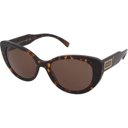 Versace ve4378 108/73 | occhiali da sole graduati o non graduati | plastica | cat eye | havana, marrone | adrialenti