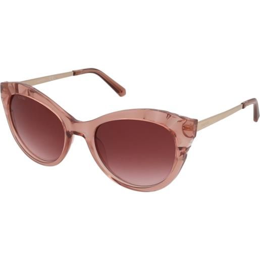 Swarovski sk0151 72t | occhiali da sole graduati o non graduati | plastica | cat eye | rosa, trasparente | adrialenti