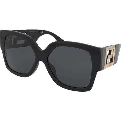 Versace ve4402 gb1/87 | occhiali da sole graduati o non graduati | prova online | plastica | oversize, quadrati | nero | adrialenti