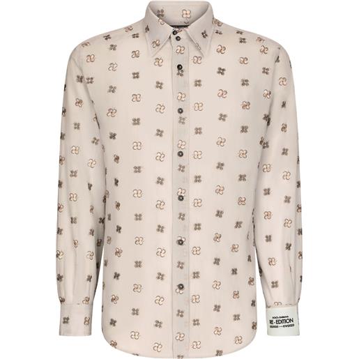 Dolce & Gabbana camicia con ricamo - toni neutri