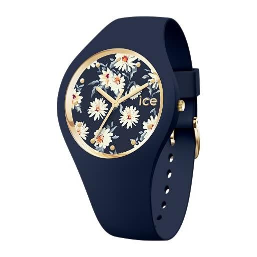 Ice-watch - ice flower twilight daisy - orologio blu da donna con cinturino in silicone - 019208 (medium)
