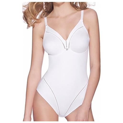 Lady Bella Lingerie lady bella p6739 body donna contenitivo modellante - shapewear senza ferretto in coppa d preformata, non imbottita e senza cuciture - tessuto doppiato per pancia piatta ed effetto snellente (skin, 3d)