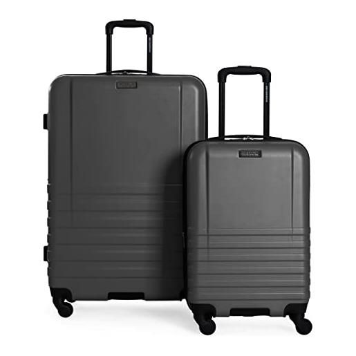 Ben Sherman spinner travel hereford bagaglio verticale, grigio, 4-wheel 2-piece 20"/28", spinner - bagaglio verticale da viaggio hereford