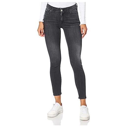 REPLAY jeans donna luzien skinny fit super elasticizzati, grigio (dark grey 097), w27 x l32