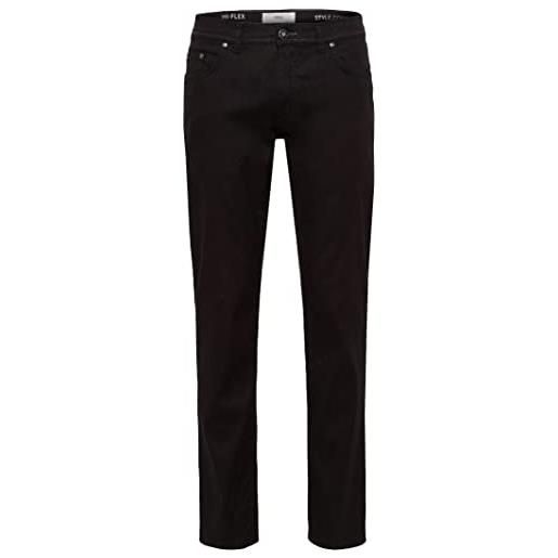 BRAX style cooper fa hi-flex lino pantaloni, nero, 36w x 34l uomo