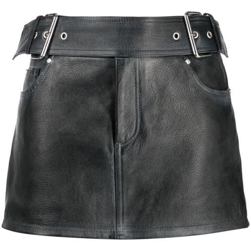 Blumarine minigonna con cintura - nero