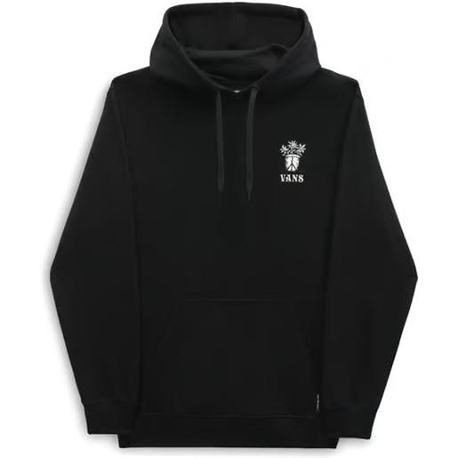 Vans peace head hoodie-b felpa capp nera logo vaso pace junior