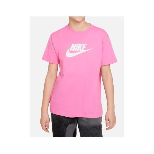 Nike junior g nsw tee futura ss boy play pink t-shirt m/m rosa junior bimba