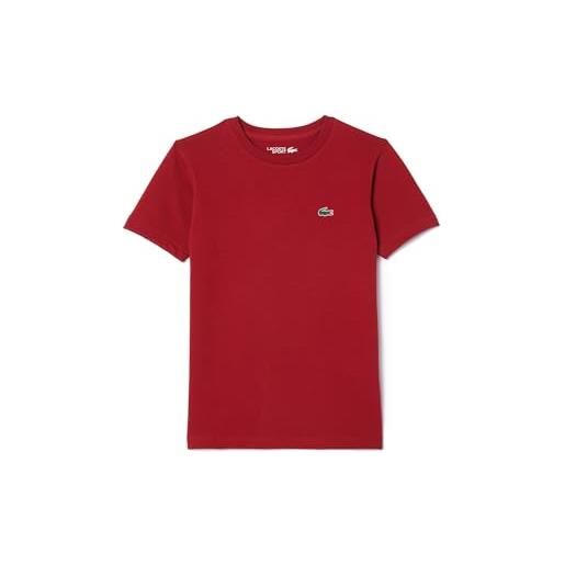 Lacoste tj8811, t-shirt bambini e ragazzi, red, 6 anni