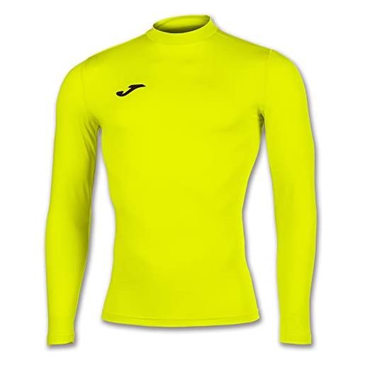 Joma academy maglietta termica adulto e bambino manica lunga giallo fluo (l/xl)