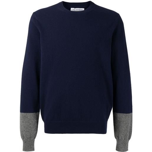 Comme Des Garçons Shirt maglione girocollo con design color-block - blu