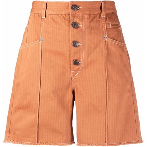 ISABEL MARANT shorts con bottoni - arancione