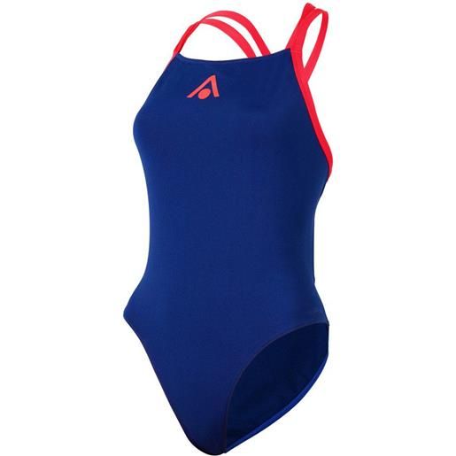 Aquasphere essential open back swimsuit blu fr 34 donna