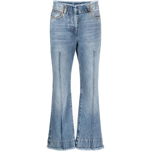 Jacquemus jeans crop le de nimes linon - blu