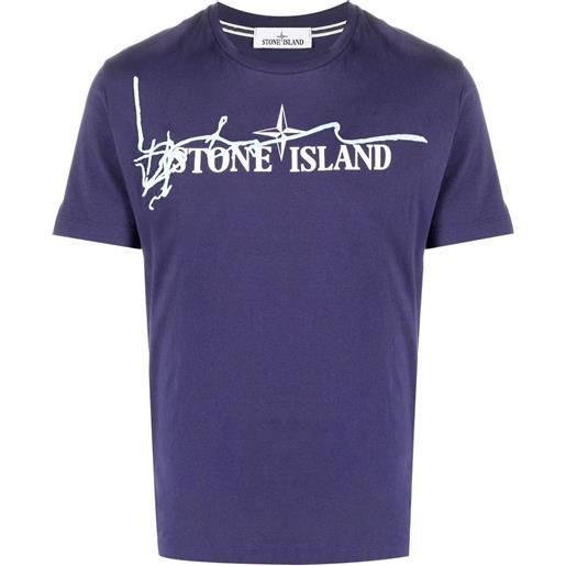 Stone Island t-shirt con stampa - blu