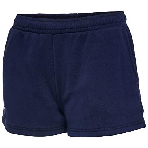 hummel hmlstaltic cotton shorts da donna, pantaloncini, magnet, xs