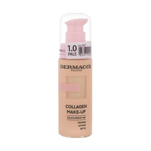 Dermacol collagen make-up spf10 fondotinta illuminante e idratante 20 ml tonalità pale 1.0