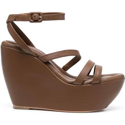 Paloma Barceló sandali con punta tonda - marrone
