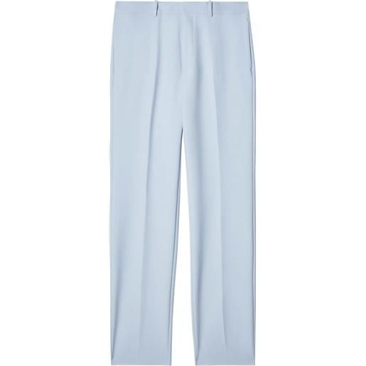 Off-White pantaloni dritti con ricamo - blu