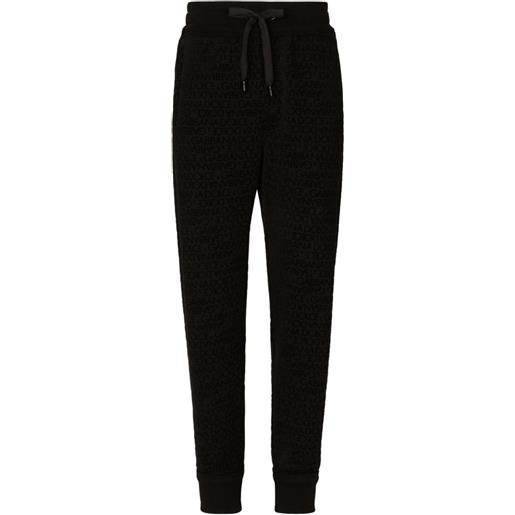 Dolce & Gabbana pantaloni sportivi con stampa - nero