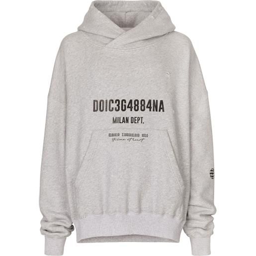 Dolce & Gabbana felpa con cappuccio - grigio