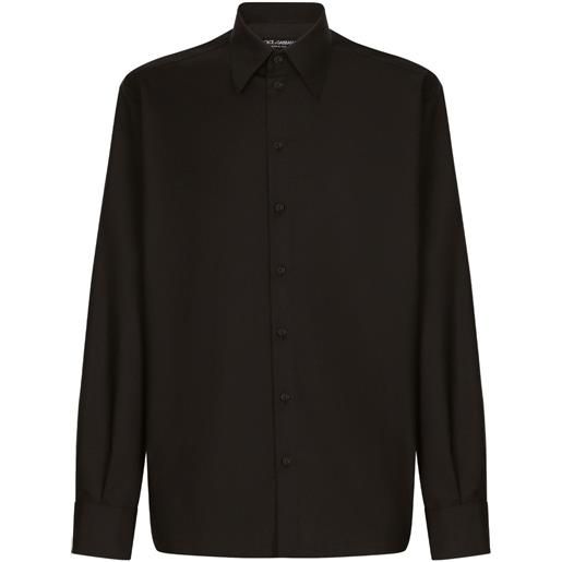 Dolce & Gabbana camicia con colletto a punta - nero