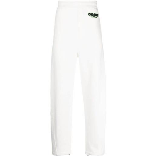 OAMC pantaloni sportivi con applicazione logo - bianco