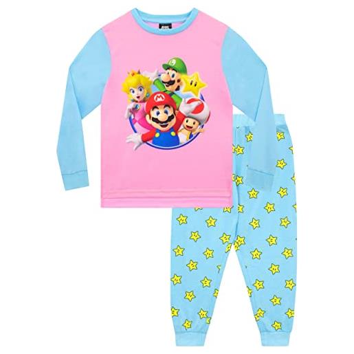 Super mario pigiama per ragazze gioco abbigliamento da notte per bambini multicolore 3-4 anni