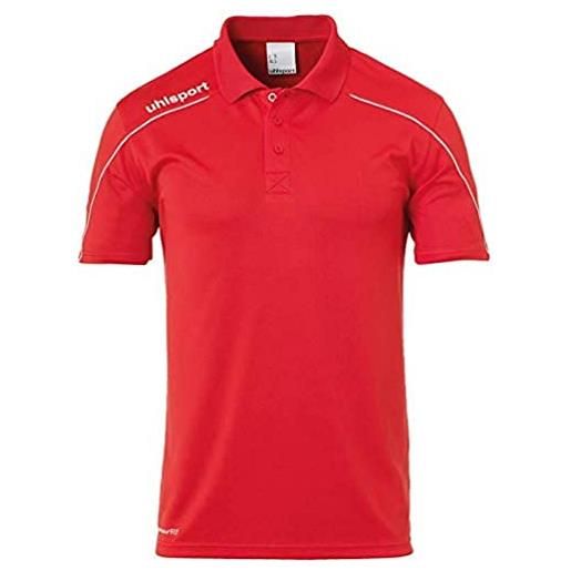 Uhlsport stream 22 polo shirt, uomo, uomo, polo, 100220404, rosso/bianco, 2xl