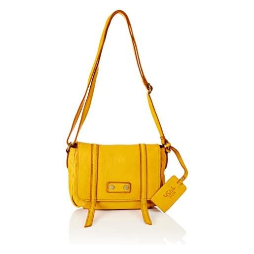 usha WHITE LABEL borsetta, borsa a mano in pelle donna, cammello
