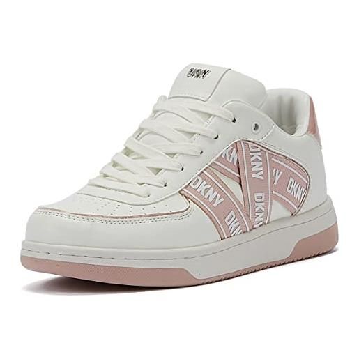 DKNY women's womens shoes olicia sneakers, donna, pale wht lotus, 37 eu
