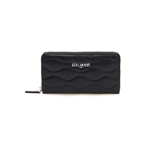 Blauer portafoglio da donna in ecopelle, modello mano 01 (nero)