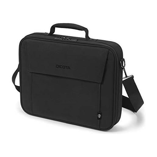 Dicota eco multi base 14-15.6 - funzionale borsa per computer portatile con imbottitura protettiva, colore nero