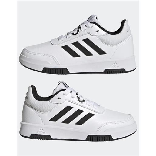 Scarpe sneakers bambino ragazzo donna adidas tensaur sport lace bianco nero gw6422
