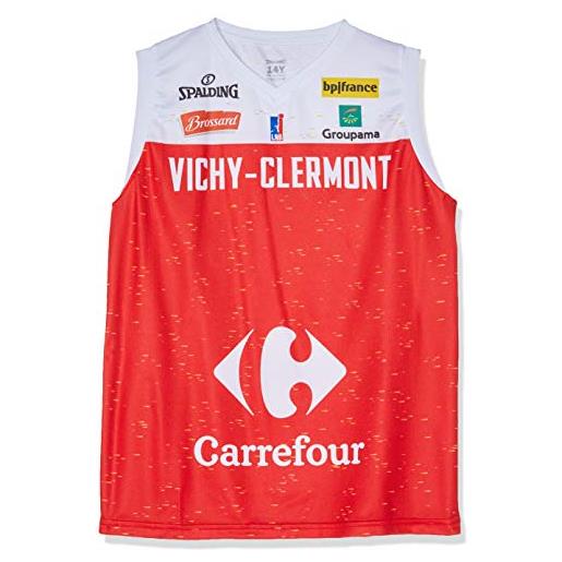 Vichy-Clermont Métropole Basket j. A vichy-clermont maillot officiel extérieur 2019-2020, maglia da basket. Unisex-bambini, rosso, fr: xxs (taille fabricant: 8 ans)