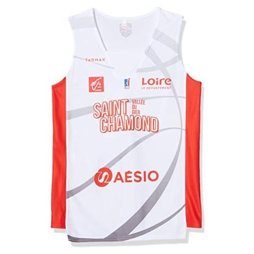 Saint Chamond Basket saint chamond - maglia ufficiale da basket, per bambini, bambini, maillot_dom_stchamond, bianco, fr: xxs (taille fabricant: 6 ans)
