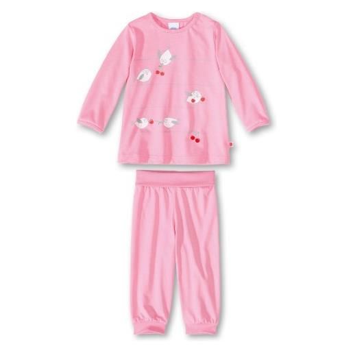Sanetta 220786 - pigiama a due pezzi lungo, bambina, rosa (rosa (3092)), 92