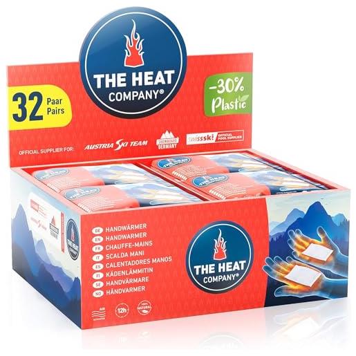 THE HEAT COMPANY scaldamani - nuovo: 30% di plastica in meno - extra caldo per 12 ore mani calde - 32 paia - scaldini autoriscaldante - cuscini termici contro il freddo