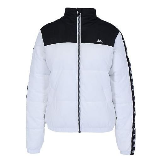 Kappa lebana-giacca da donna, vestibilità regolare allenamento, bianco, m