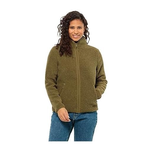 Jack Wolfskin high curl jacket w giacca in pile, cotone, m donna