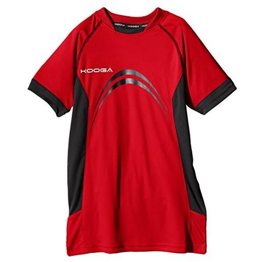 Kooga elite panel t-shirt, ragazzi, elite panel, red/black, xs