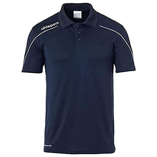 Uhlsport stream 22 polo shirt, uomo, navy/white (blu navy, bianco), s