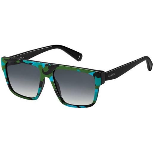 MAX&Co. 307/s qdq/9o | occhiali da sole graduati o non graduati | plastica | quadrati | blu, verde, multicolore | adrialenti
