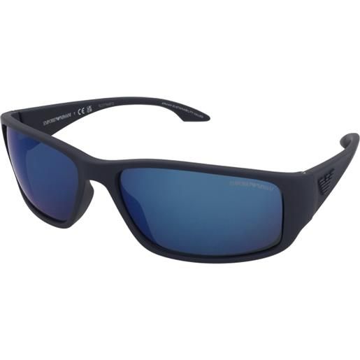 Emporio Armani ea4191u 506555 | occhiali da sole sportivi | prova online | plastica | rettangolari | blu | adrialenti