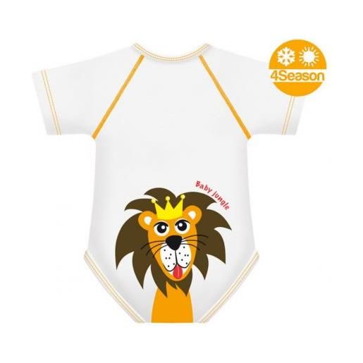 COLPHARMA j-bimbi 0-36 mesi baby jungle collection leone body neonato, 1 pezzo - body per bambini morbido e adorabile
