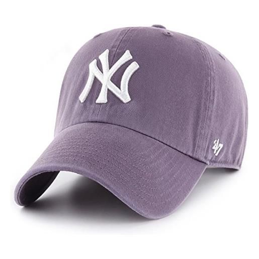 47_brand cappellino mlb new york yankees clean up curved v relax fit viola formato: regolabile