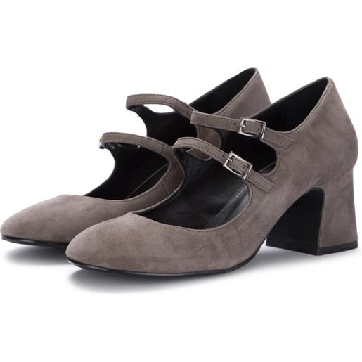 MA+DE 94 | scarpe tacco camoscio grigio
