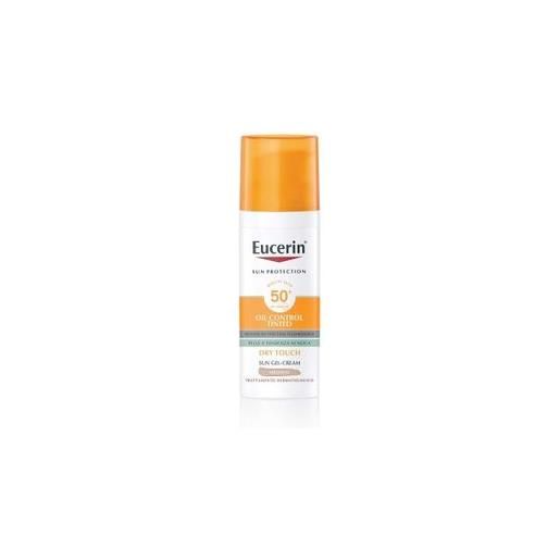 Eucerin - oil control tinted dry touch gel crema viso spf50+ confezione 50 ml